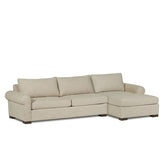 Classic Home Rivera Sofa With Raf Chaise, Roll Arm, Presto Fabric, Flax Model 6RIV513RFPRFLA